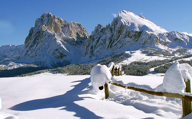 Lang- und Plattkofel Winter Background winter